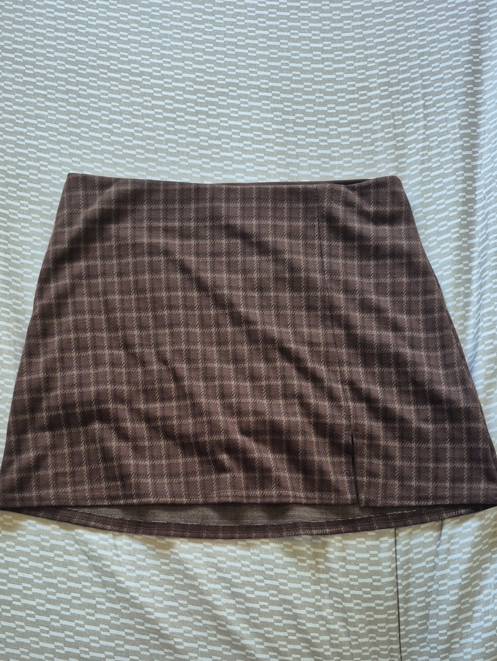 American Eagle Brown Plaid Mini Skort Size M